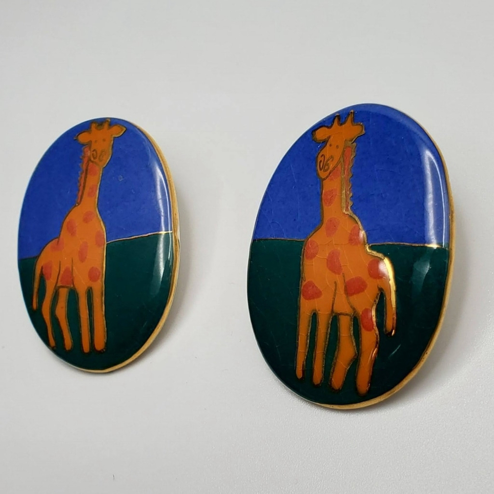 Giraffe Clay Stud earrings